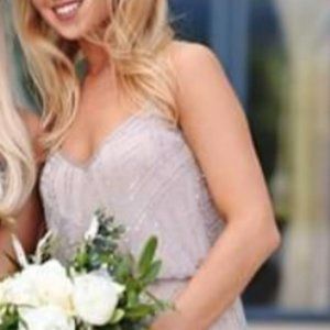 Adrianna Papell Diamond Beaded Blouson Dre…